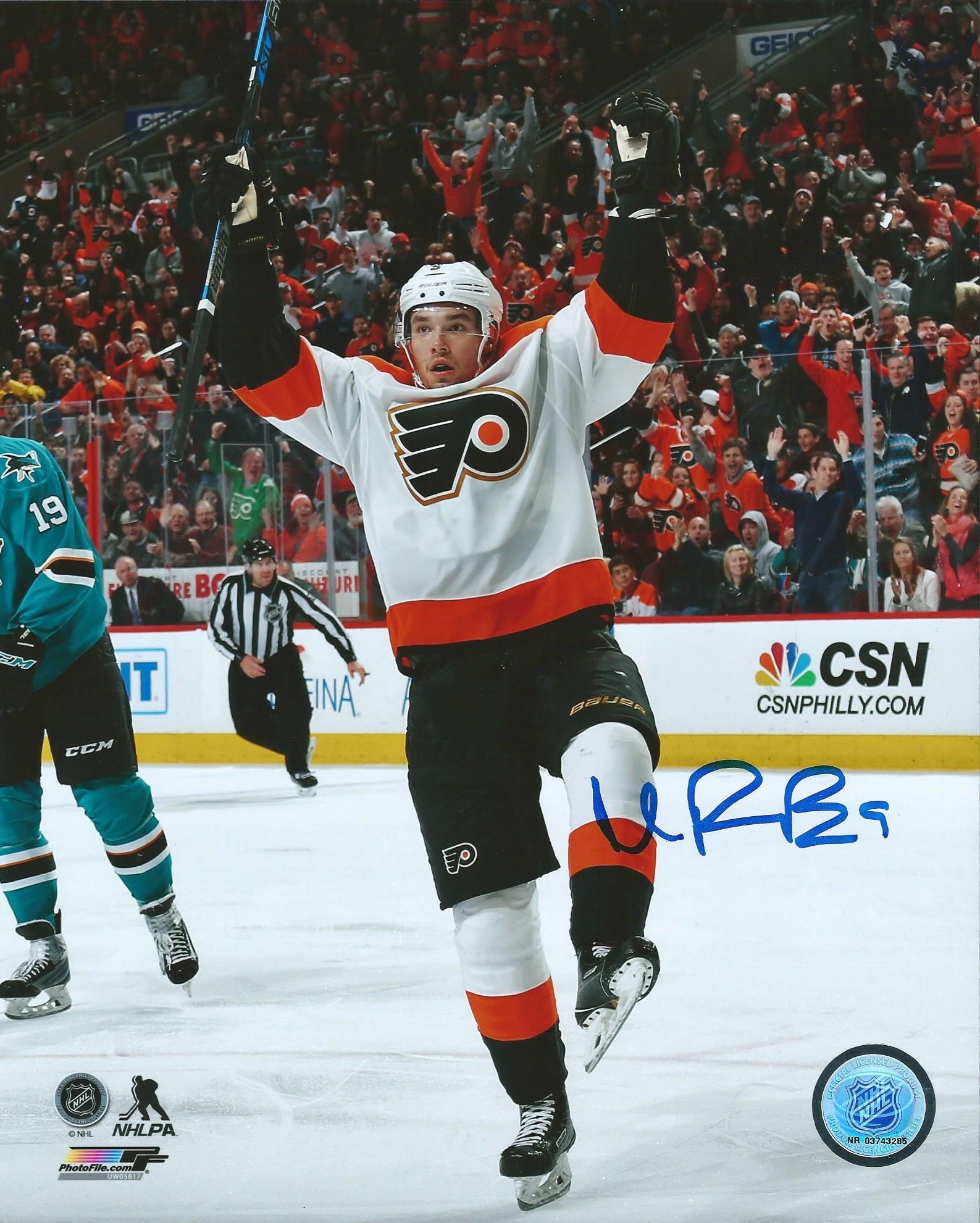 Ivan Provorov Philadelphia Flyers Celebration Autographed 16" x 20" Hockey Photo - Dynasty Sports & Framing 