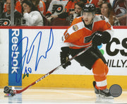 Jordan Weal in Action Autographed Philadelphia Flyers Hockey Photo - Dynasty Sports & Framing 