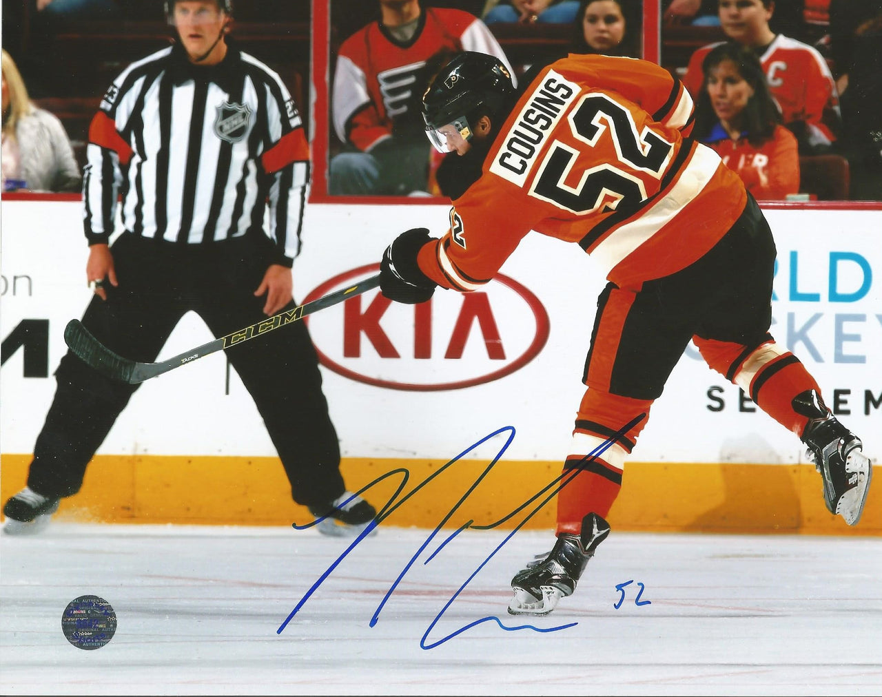 Nick Cousins Slapshot Autographed Philadelphia Flyers Hockey Photo - Dynasty Sports & Framing 