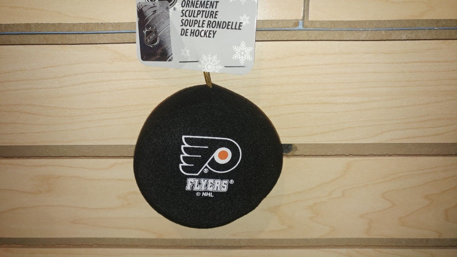 Philadelphia Flyers Plush Hockey Puck Ornament - Dynasty Sports & Framing 