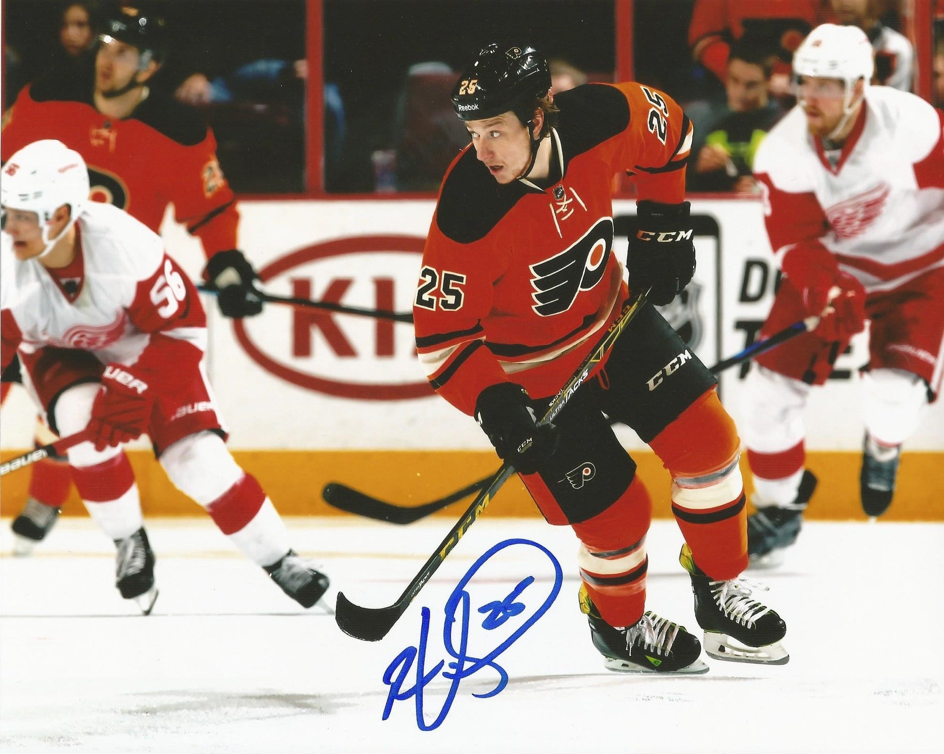 Ryan White Skating Philadelphia Flyers Autographed NHL Hockey Photo - Dynasty Sports & Framing 