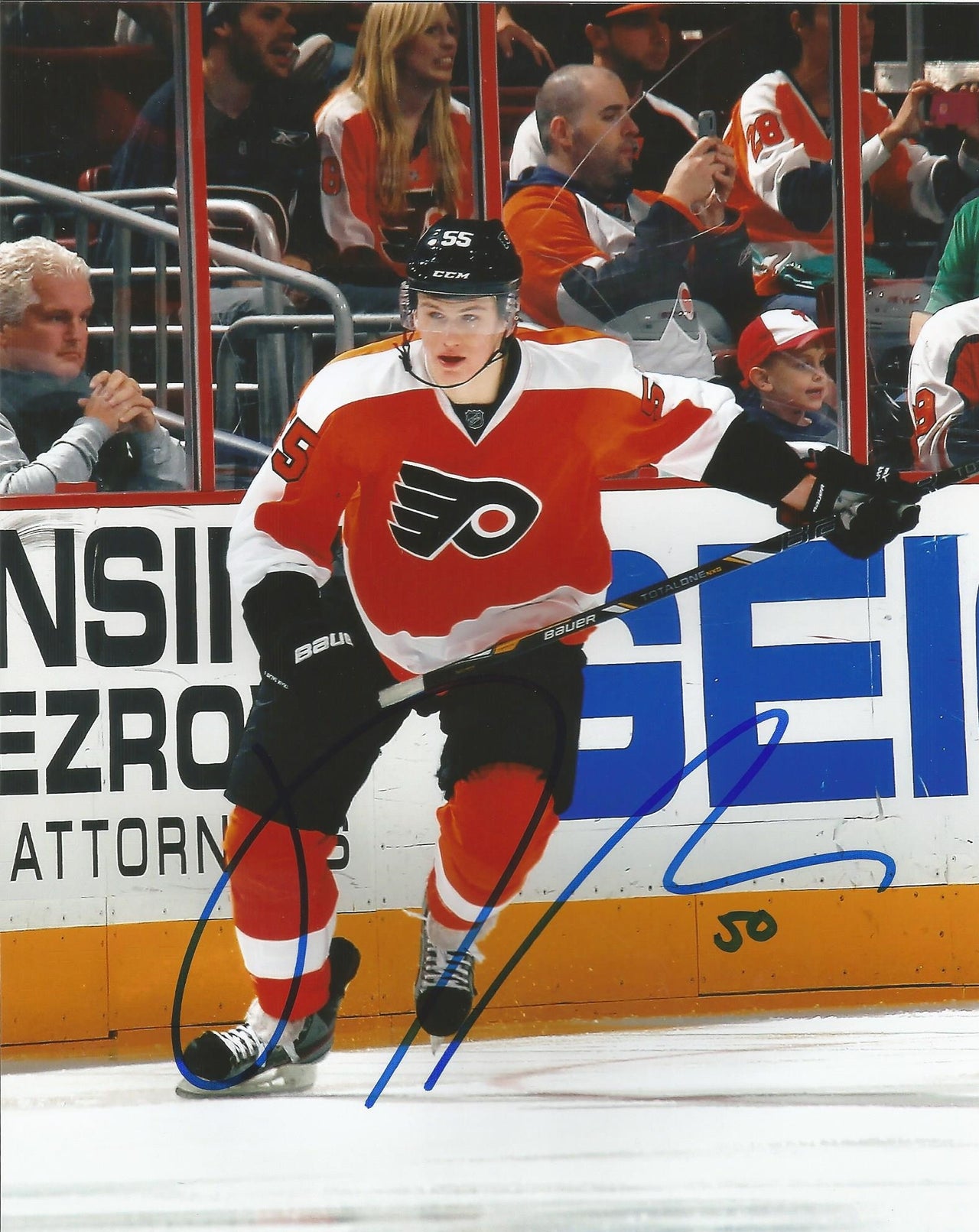 Samuel Morin Skating Autographed Philadelphia Flyers Hockey Photo - Dynasty Sports & Framing 