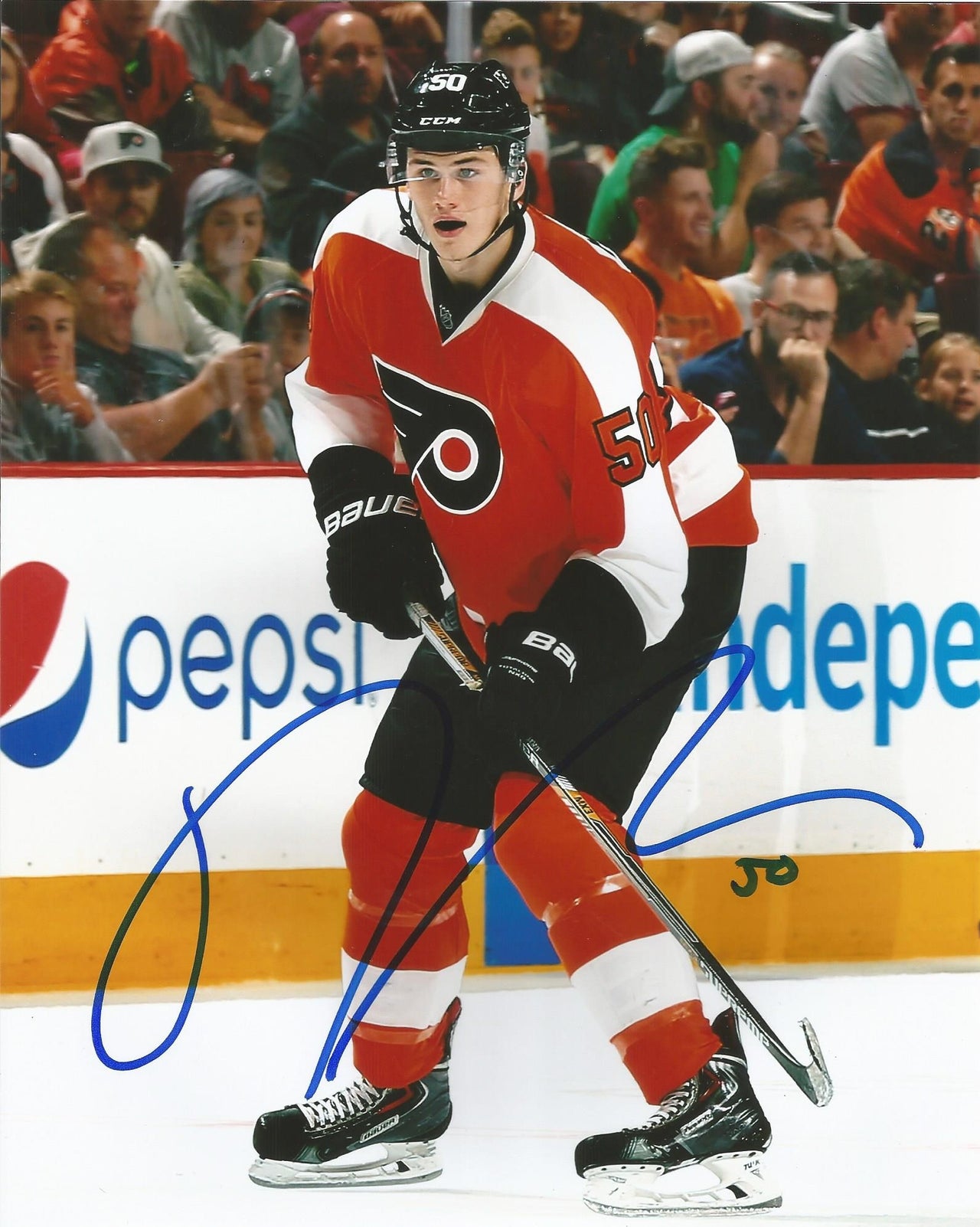 Samuel Morin On-Ice Autographed Philadelphia Flyers Hockey Photo - Dynasty Sports & Framing 