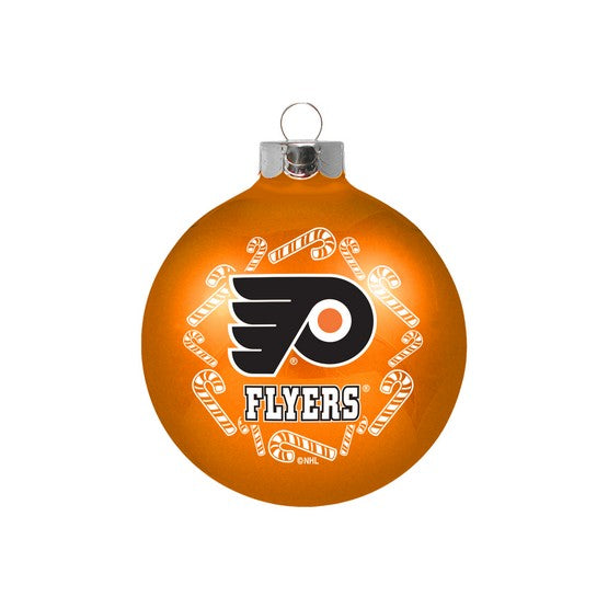 Philadelphia Flyers Holiday Glass Ball Ornament - Dynasty Sports & Framing 