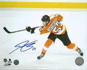 Shayne Gostisbehere Slapshot Philadelphia Flyers Autographed NHL Hockey Photo - Dynasty Sports & Framing 