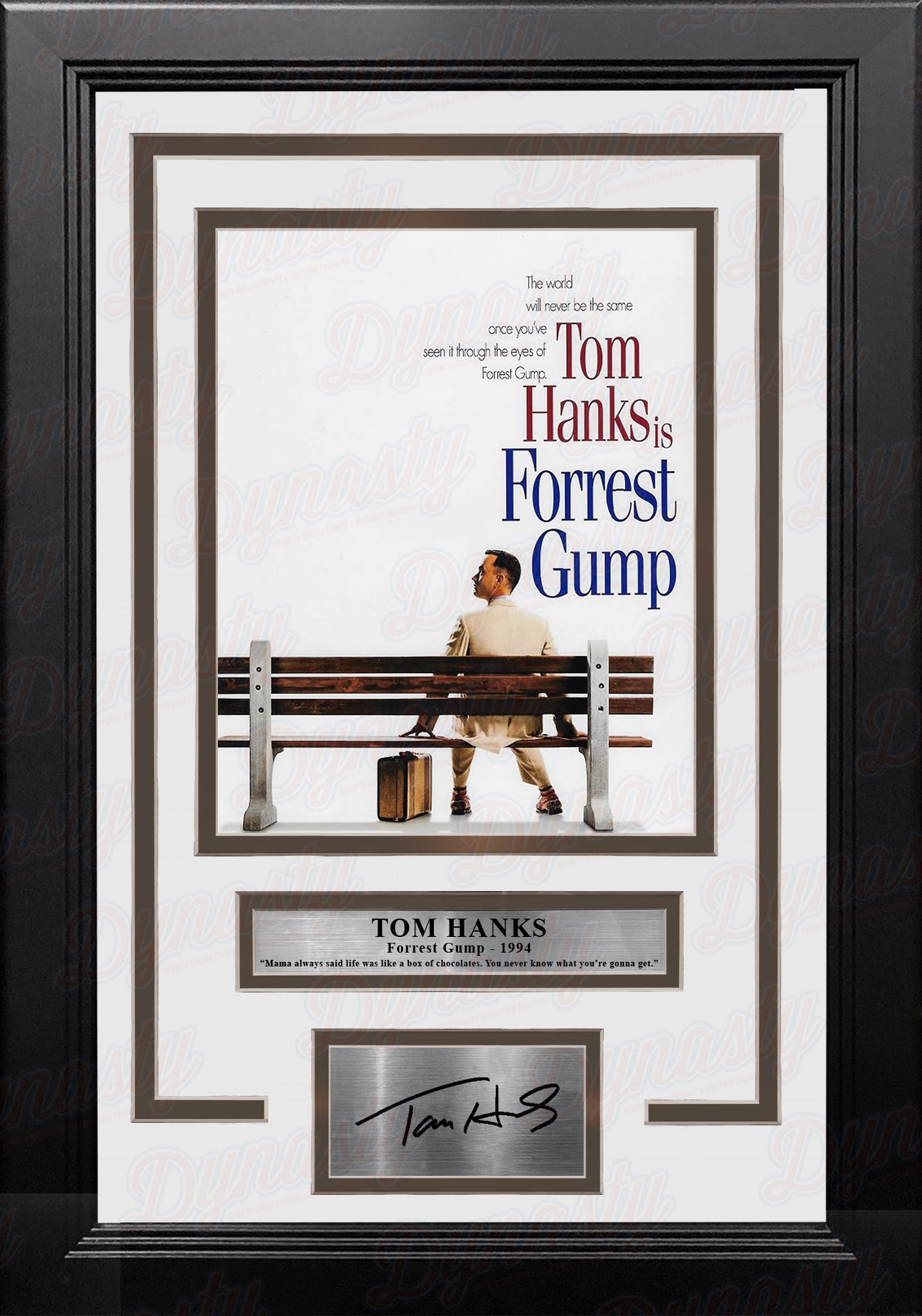 Tom Hanks Forrest Gump 8" x 10" Framed Photo with Engraved Autograph - Dynasty Sports & Framing 