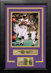 Fran Tarkenton in Action Minnesota Vikings 8" x 10" Framed Football Photo with Engraved Autograph - Dynasty Sports & Framing 