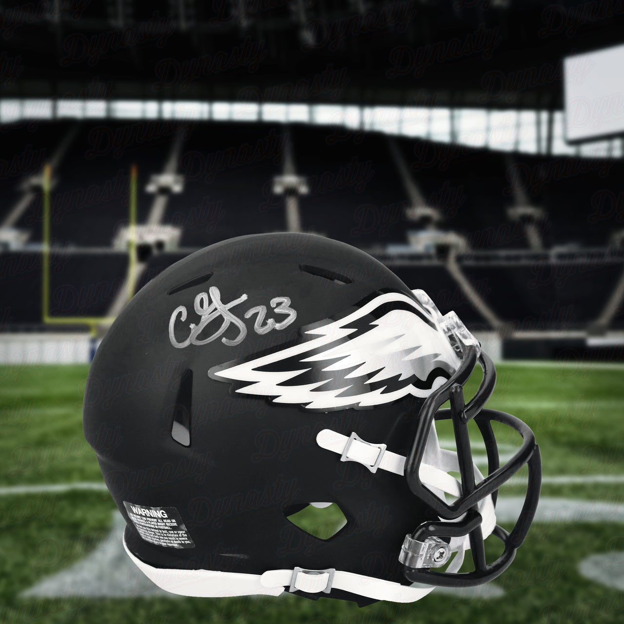 CJ Gardner-Johnson Philadelphia Eagles Autographed Black Speed Mini-Helmet - Dynasty Sports & Framing 
