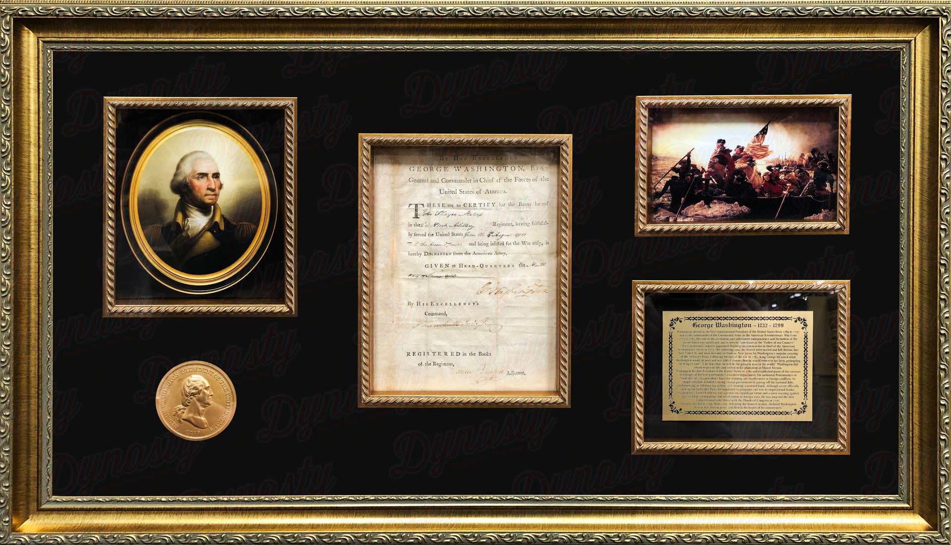 George Washington Signed Presidential Revolutionary War 1783 Discharged Document - Dynasty Sports & Framing 