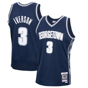 Allen Iverson Georgetown Hoyas Mitchell & Ness Navy Blue 1995-96 Hardwood Classics Swingman Jersey - Dynasty Sports & Framing 