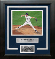 Gerrit Cole in Action New York Yankees 8" x 10" Framed Baseball Photo with Engraved Autograph - Dynasty Sports & Framing 