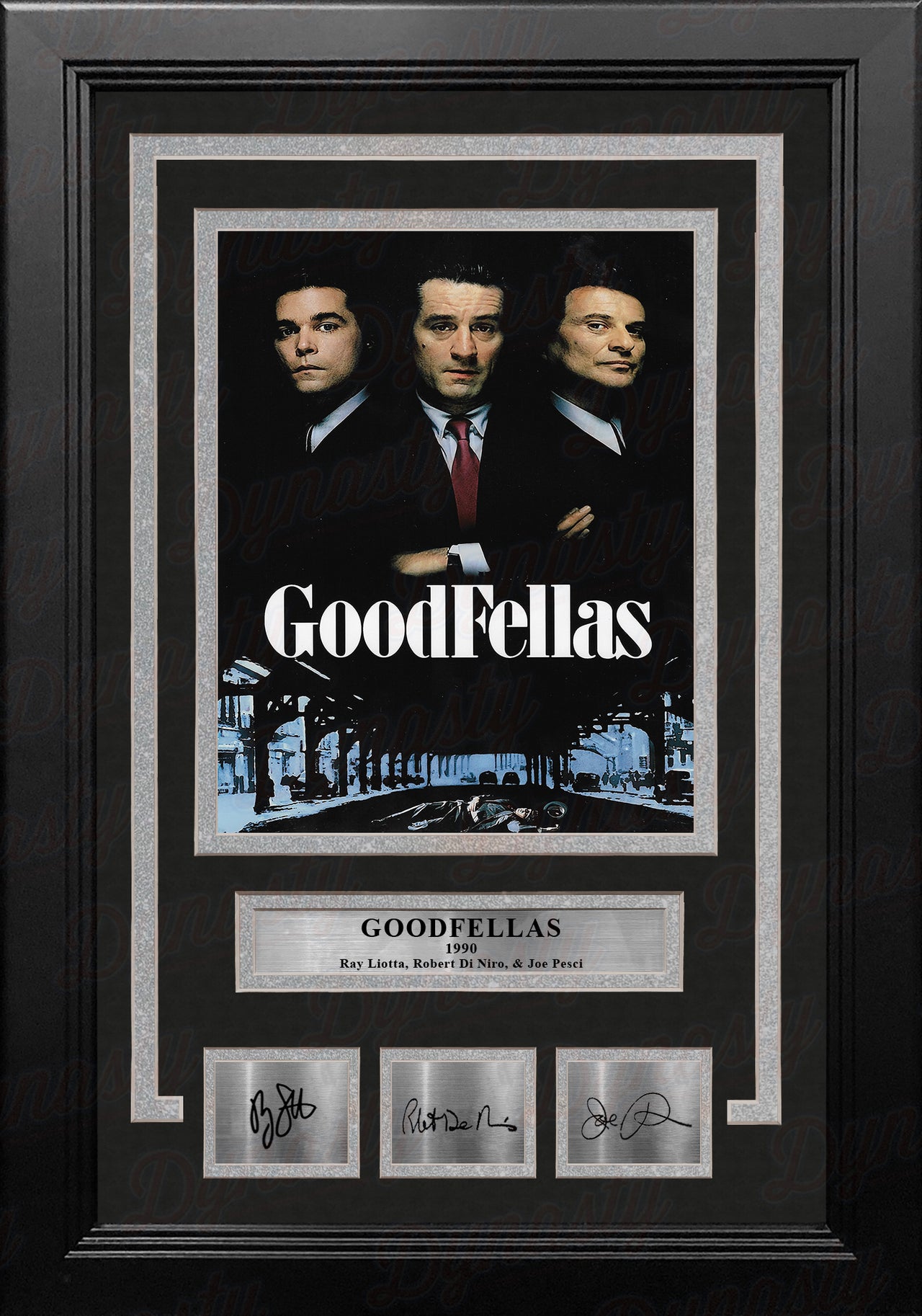 Goodfellas 8" x 10" Framed Photo with Engraved Autograph (Ray Liotta, Robert De Niro, Joe Pesci) - Dynasty Sports & Framing