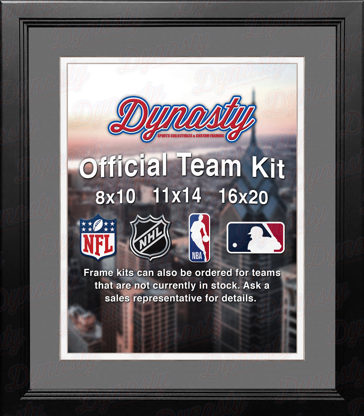 NBA Basketball Photo Picture Frame Kit - San Antonio Spurs (Gray Matting, White Trim) - Dynasty Sports & Framing 