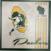 Green Bay Packers 9.5'' x 9.5'' Throwback Album Wood Sign - Dynasty Sports & Framing 