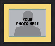 MLB Baseball Photo Picture Frame Kit - Oakland Athletics (Yellow Matting, Green Trim) - Dynasty Sports & Framing 