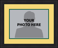 MLB Baseball Photo Picture Frame Kit - Oakland Athletics (Yellow Matting, Green Trim) - Dynasty Sports & Framing 