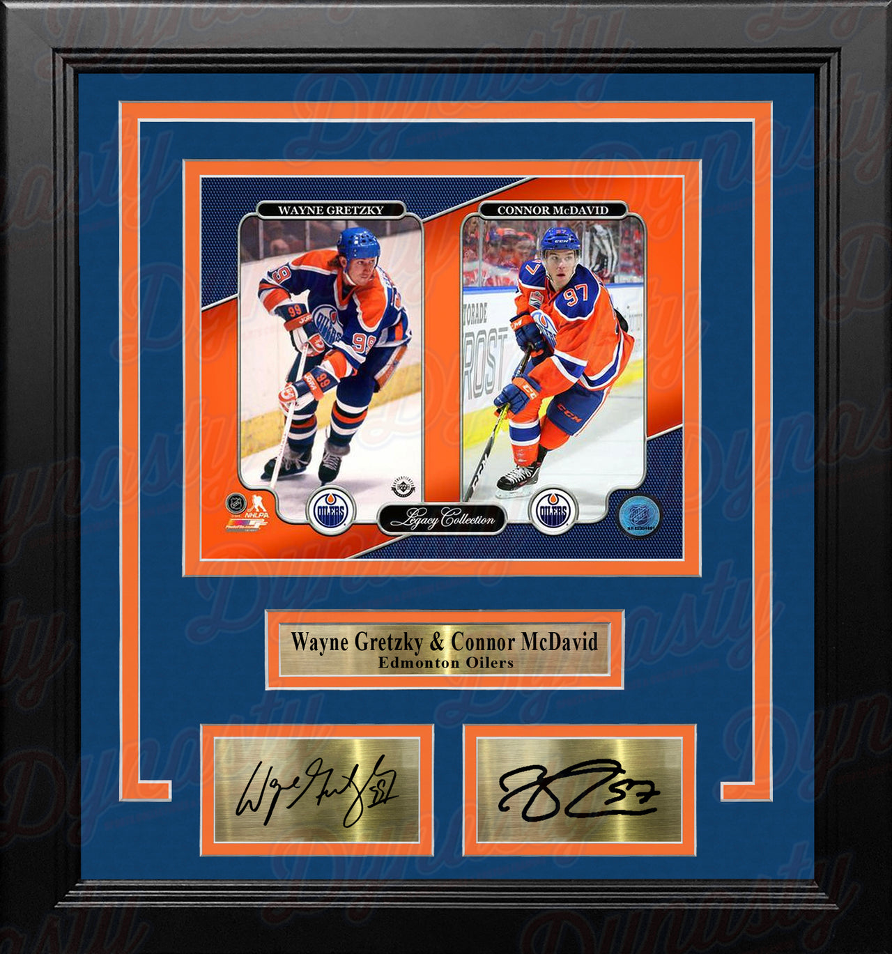 Wayne Gretzky & Connor McDavid Edmonton Oilers 8" x 10" Framed Hockey Photo with Engraved Autographs - Dynasty Sports & Framing 