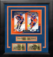 Wayne Gretzky & Connor McDavid Edmonton Oilers 8" x 10" Framed Hockey Photo with Engraved Autographs - Dynasty Sports & Framing 