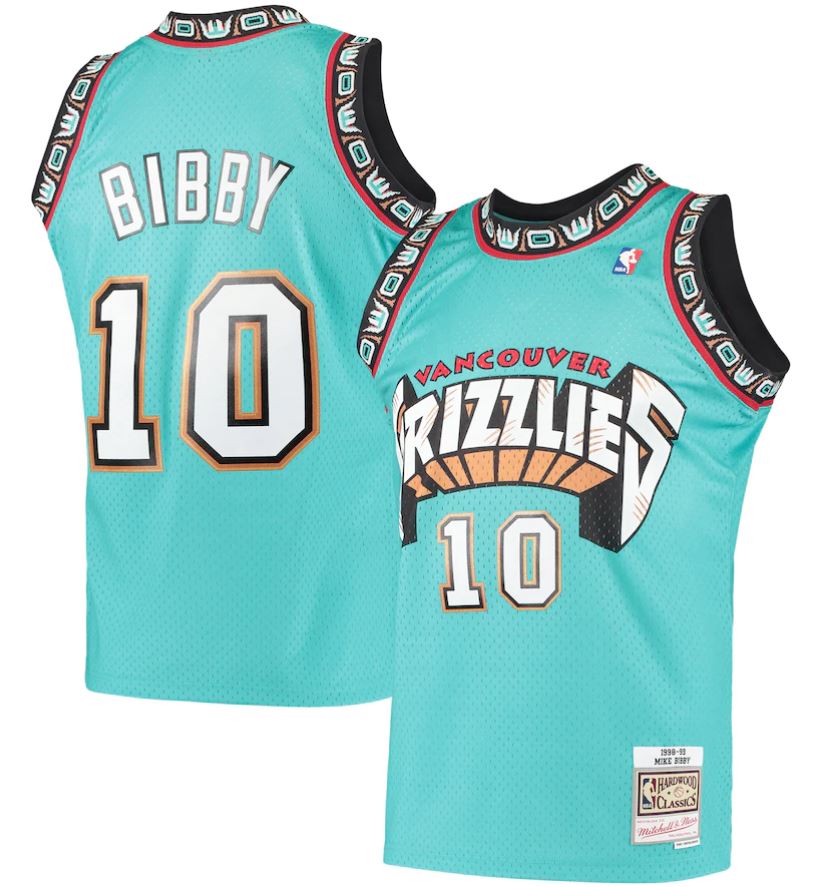 Mike Bibby Vancouver Grizzlies Mitchell & Ness Turquoise Hardwood Classics 1998-99 Swingman Jersey - Dynasty Sports & Framing 
