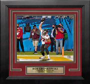 Rob Gronkowski Super Bowl LV Touchdown Spike Tampa Bay Buccaneers 8" x 10" Framed Football Photo - Dynasty Sports & Framing 