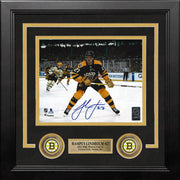 Hampus Lindholm 2023 Winter Classic Action Boston Bruins Autographed Framed Hockey Photo - Dynasty Sports & Framing 