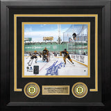 Hampus Lindholm Winter Classic Fenway Park Green Monster Boston Bruins Autographed 8x10 Framed Photo - Dynasty Sports & Framing 