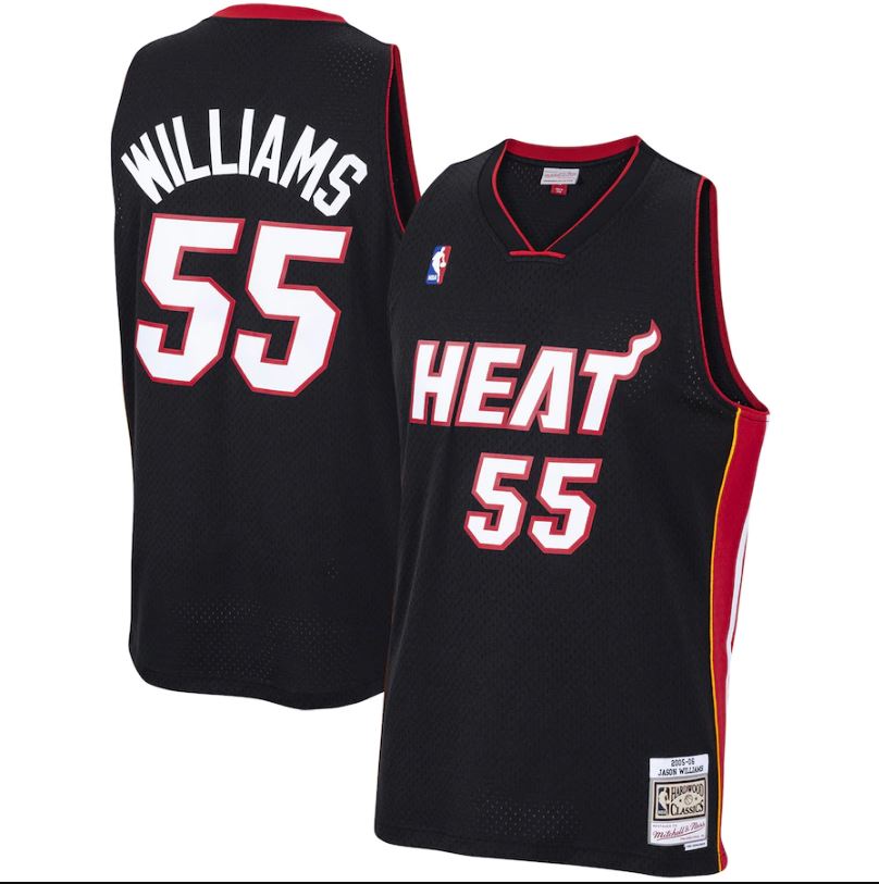 Jason Williams Miami Heat Mitchell & Ness Black Hardwood Classics 2005-06 Swingman Jersey - Dynasty Sports & Framing 