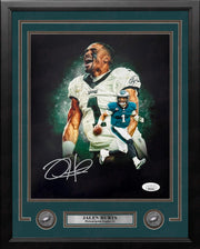 Jalen Hurts Philadelphia Eagles Autographed 11" x 14" Framed Football Collage Photo - Dynasty Sports & Framing 