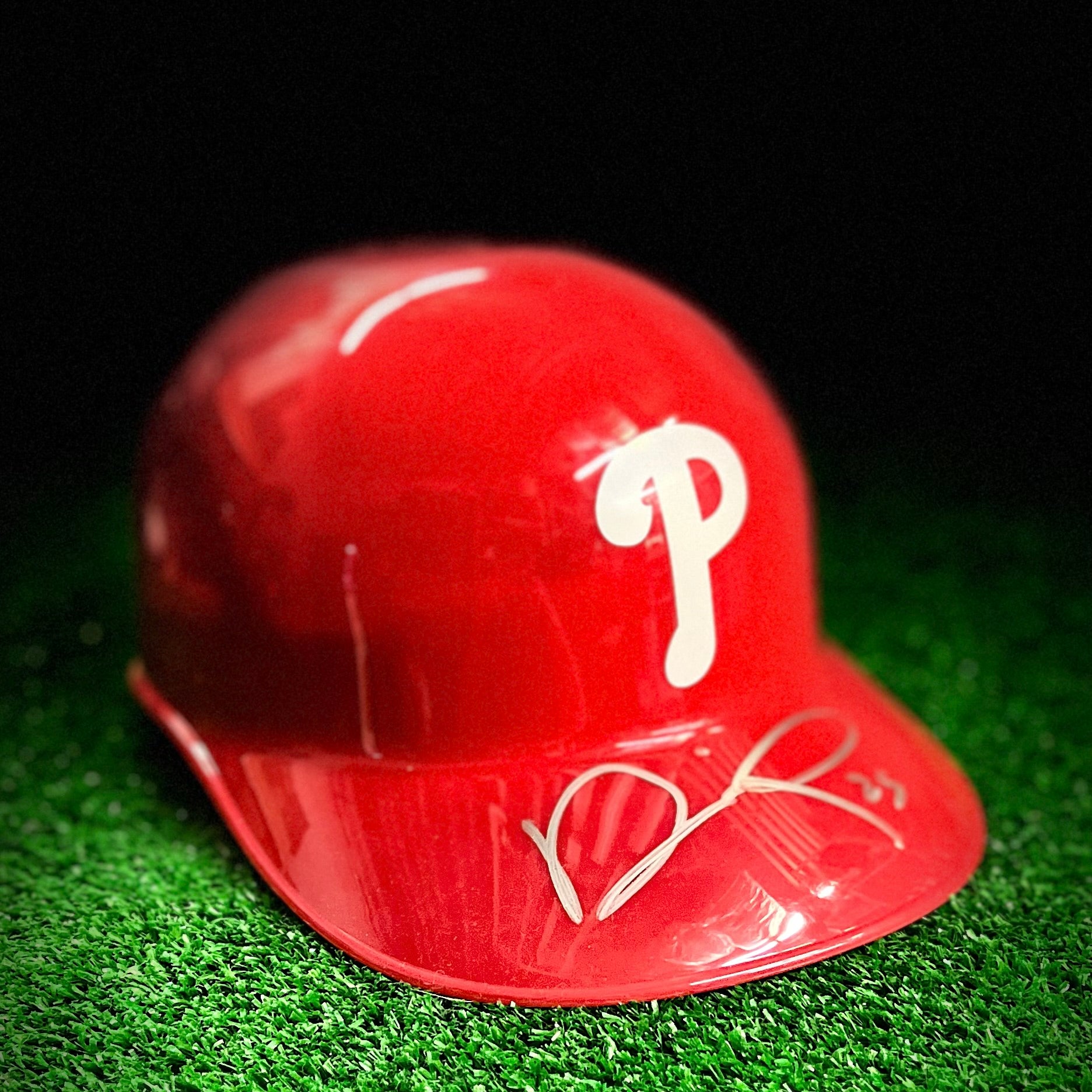 Darick Hall Philadelphia Phillies Autographed Helmet - Dynasty Sports & Framing 