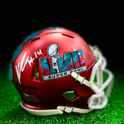 Boston Scott & Kenny Gainwell Dual Signed Super Bowl LVII Mini-Helmet - Dynasty Sports & Framing 