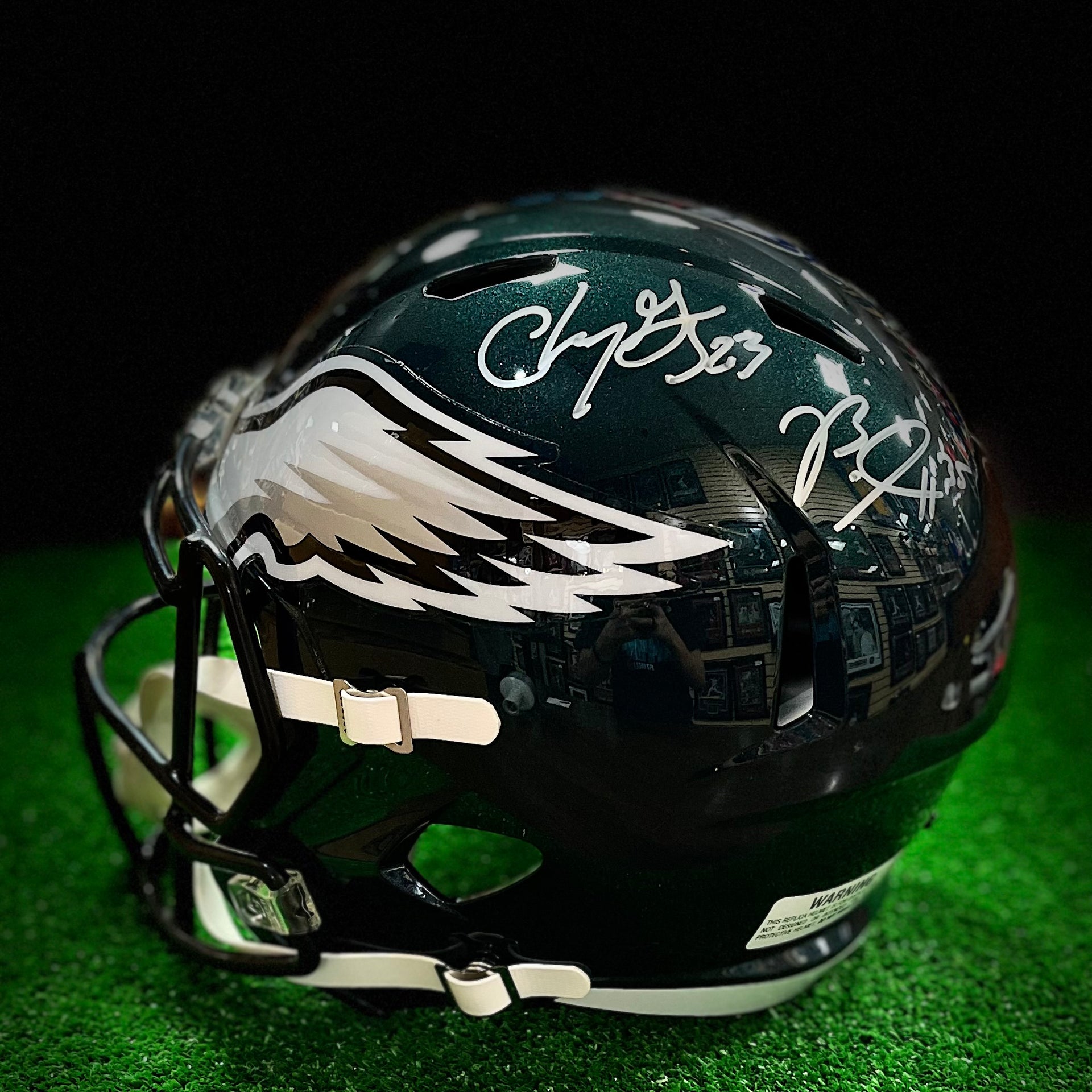 Brandon Graham, Darius Slay, Boston Scott, C.J. Gardner-Johnson, Kenneth Gainwell & Quez Watkins Philadelphia Eagles Autographed Speed  Helmet - Dynasty Sports & Framing 