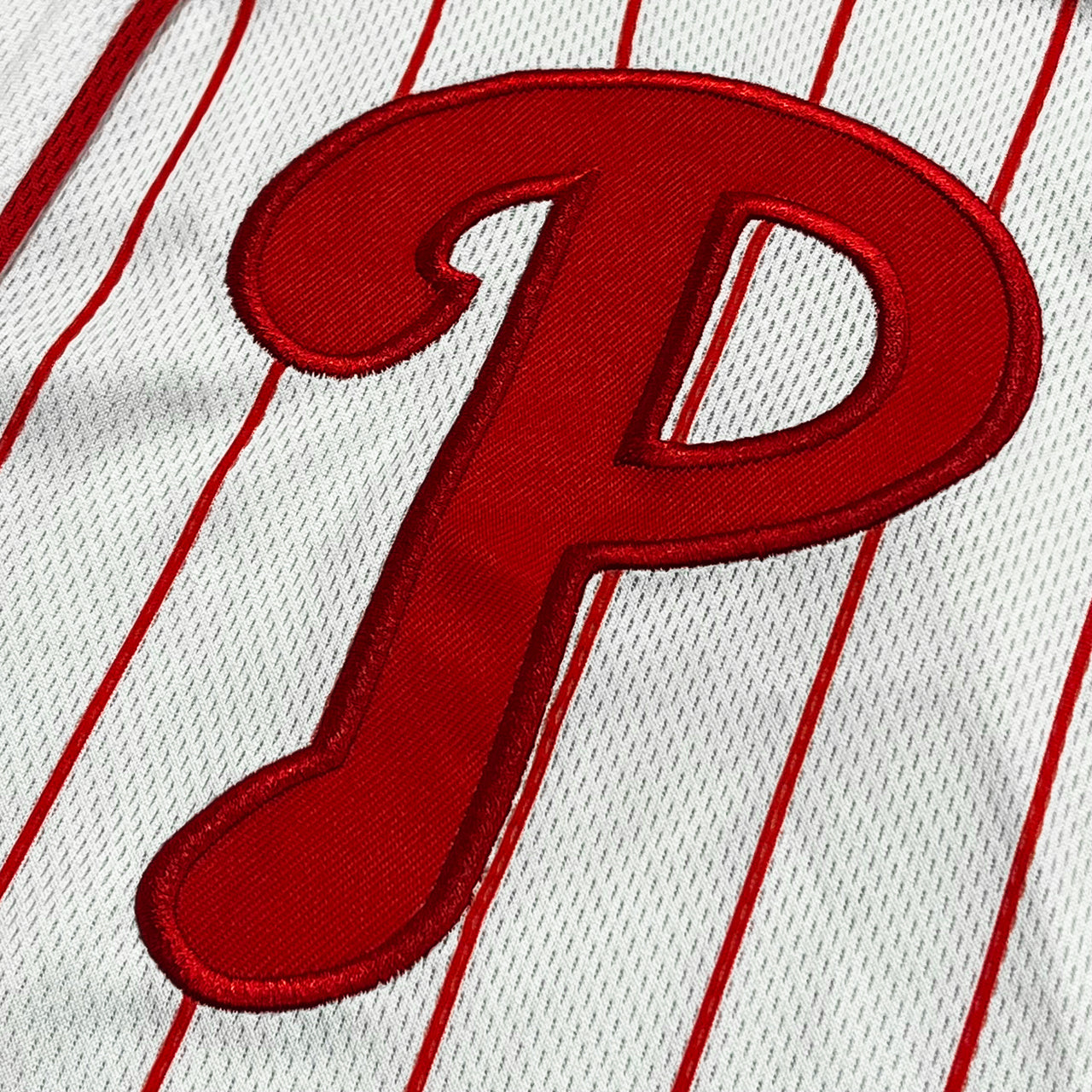 Philadelphia Phillies Pinstripe Logo Baseball Jersey - Dynasty Sports & Framing 