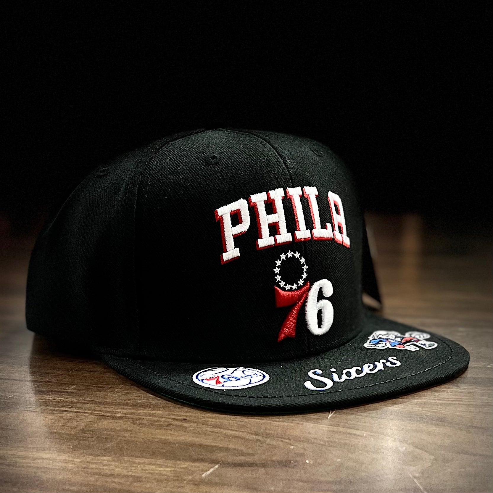 Philadelphia 76ers Mitchell & Ness Front Loaded Hardwood Classics Snapback Hat - Dynasty Sports & Framing 
