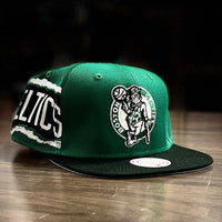 Boston Celtics Mitchell & Ness Jumbotron Hardwood Classics Snapback Hat - Dynasty Sports & Framing 