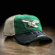 Philadelphia Eagles Throwback True Classic Offroad Trucker Snapback Hat - Kelly Green/Black - Dynasty Sports & Framing 