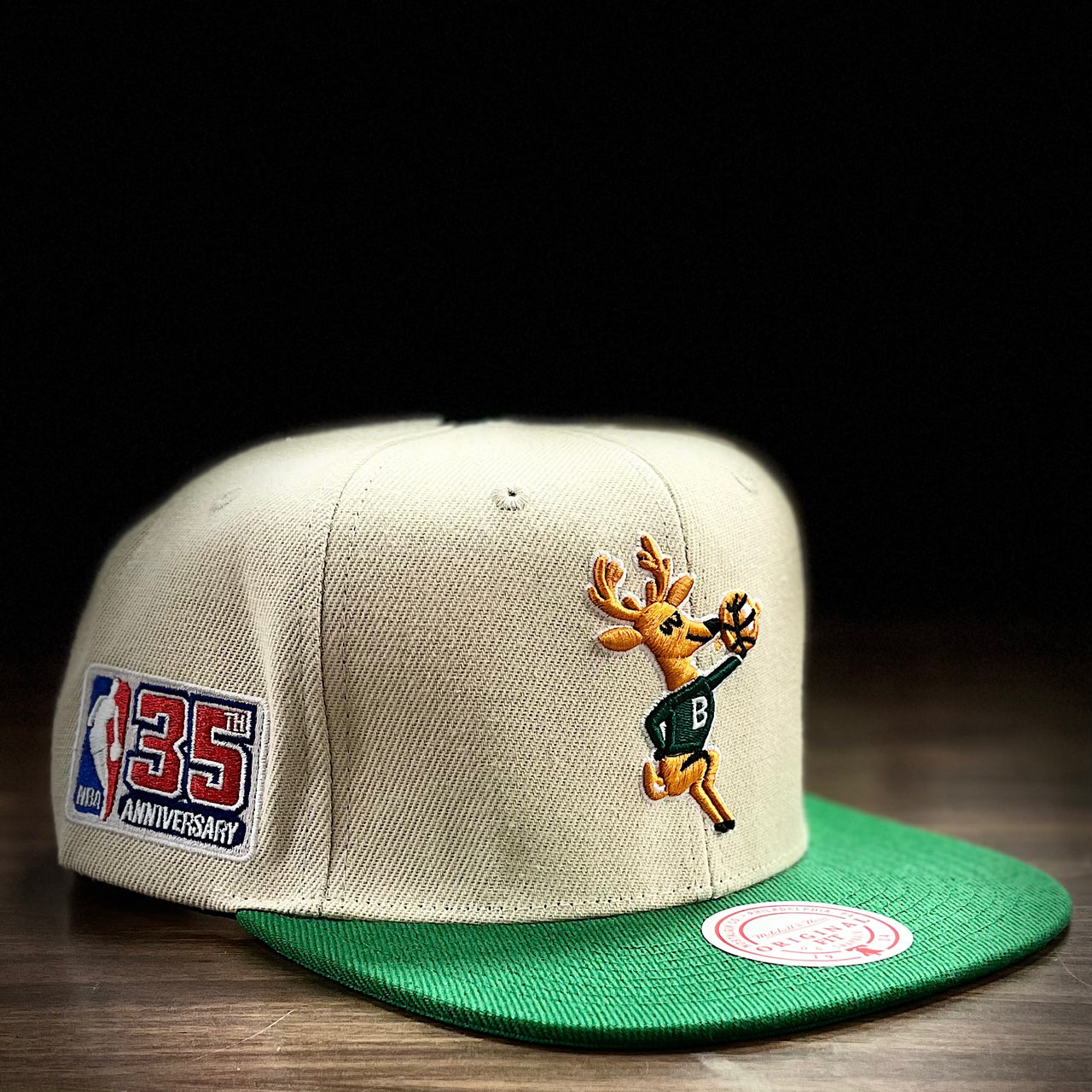 Milwaukee Bucks Mitchell & Ness 35th Anniversary Hardwood Classics Snapback Hat - Dynasty Sports & Framing 