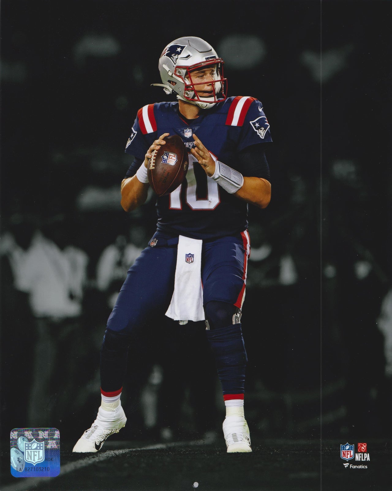 Mac Jones Blackout Action New England Patriots 8" x 10" Football Photo - Dynasty Sports & Framing 