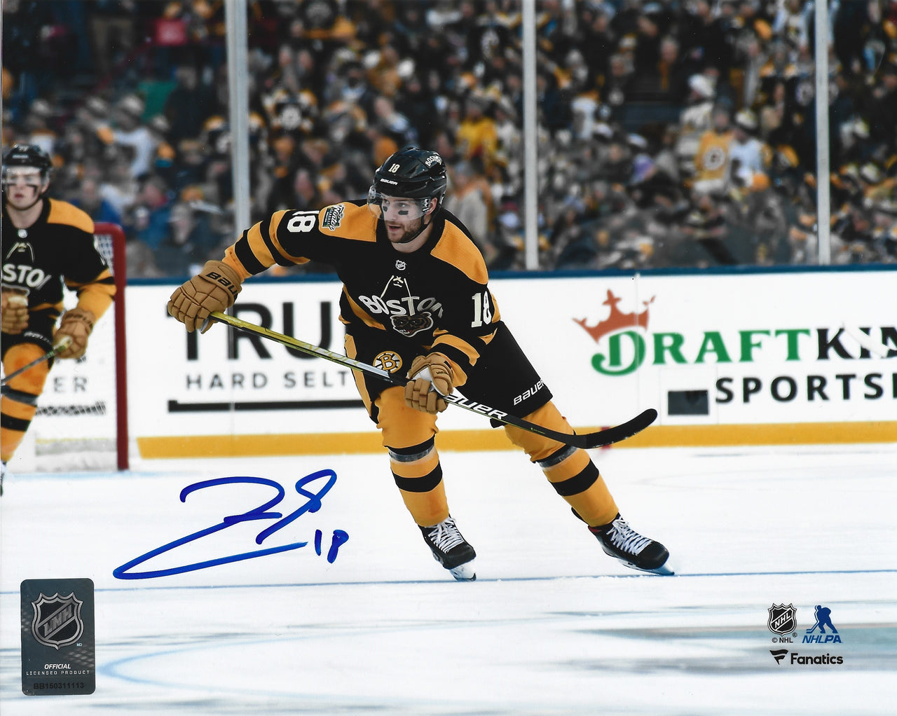 Pavel Zacha Autographed 2023 Winter Classic Fenway Park Photo - Dynasty Sports & Framing 