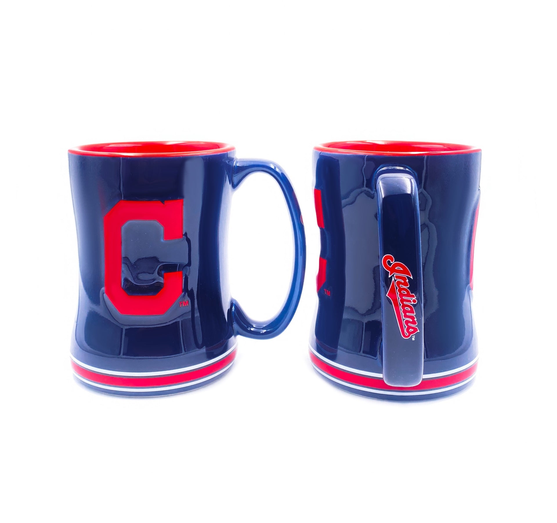Cleveland Indians MLB Baseball Logo Relief 14 oz. Mug - Dynasty Sports & Framing 