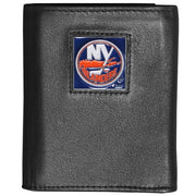 New York Islanders FineGrain Leather Tri-Fold Wallet - Dynasty Sports & Framing 