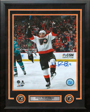 Ivan Provorov Philadelphia Flyers Celebration Autographed 16" x 20" Framed Hockey Photo - Dynasty Sports & Framing 