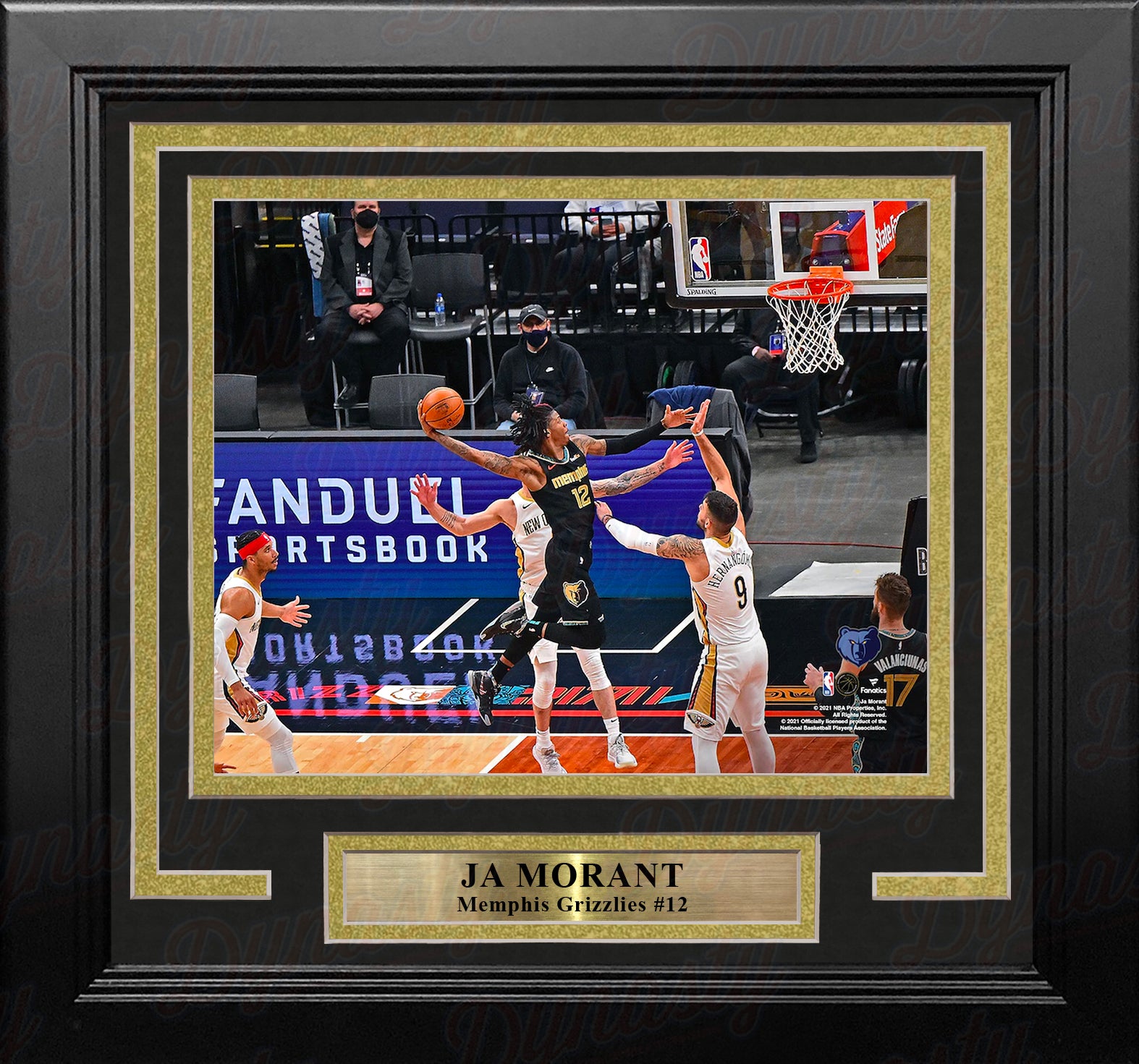 Ja Morant Slam Dunk Memphis Grizzlies 8" x 10" Framed Basketball Photo - Dynasty Sports & Framing 