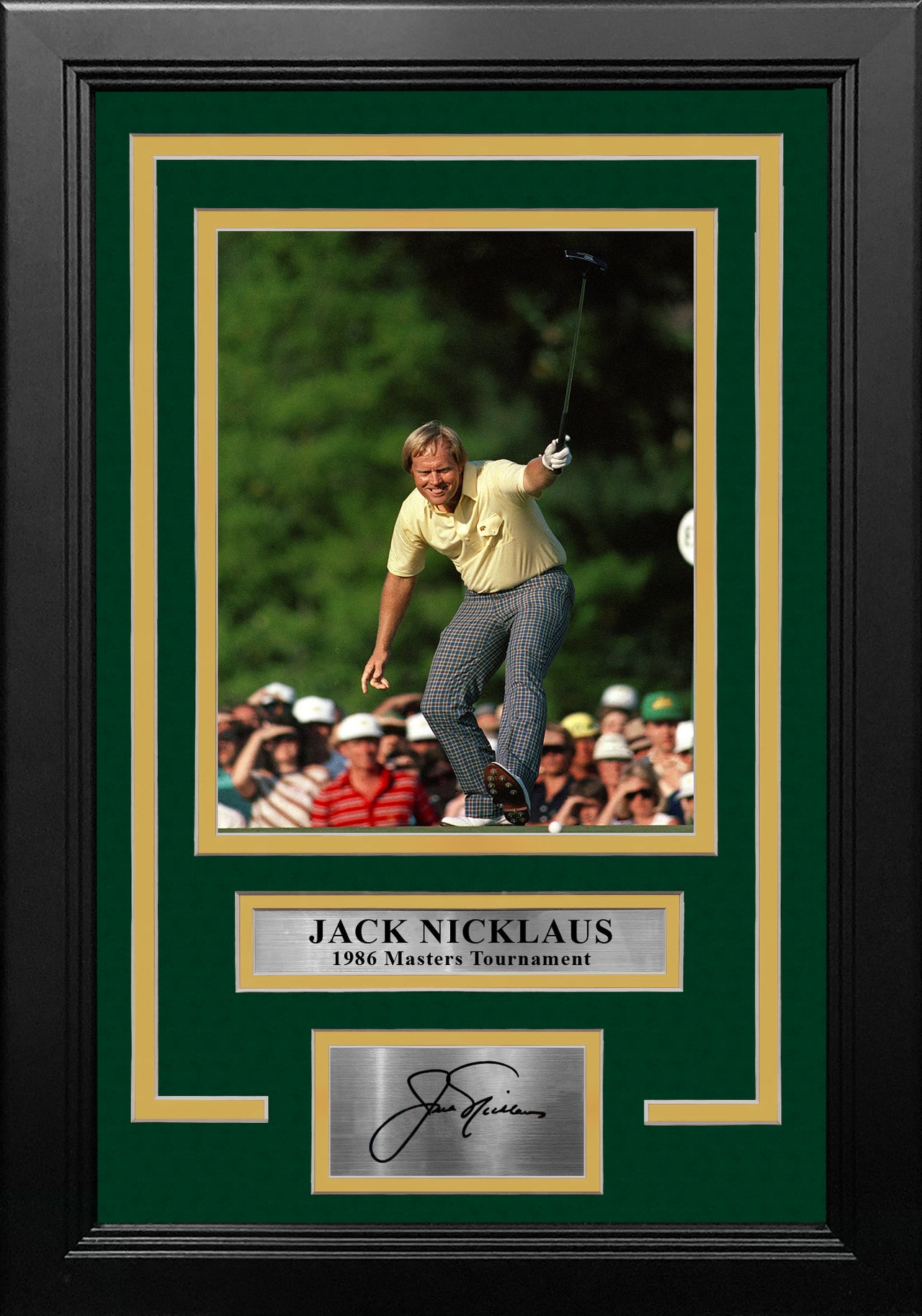 Jack Nicklaus 1986 Masters Tournament Putt 8" x 10" Framed Golf Photo with Engraved Autograph - Dynasty Sports & Framing 