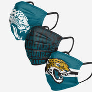 Jacksonville Jaguars 3-Pack Match Day Face Mask Covers - Dynasty Sports & Framing 
