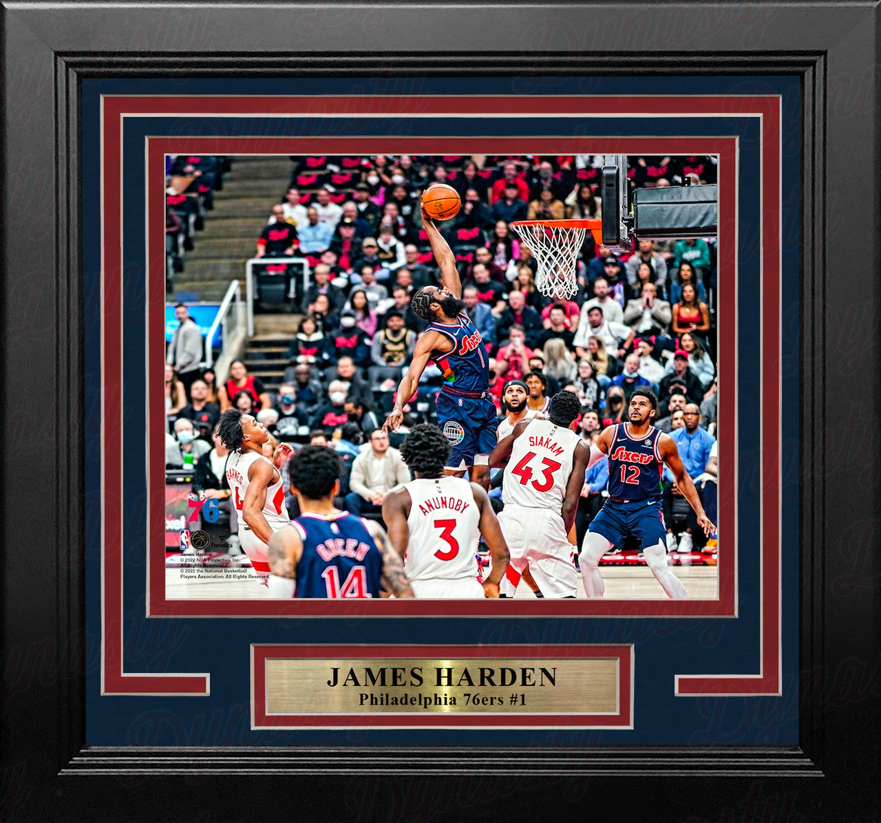 James Harden in Action Philadelphia 76ers 8" x 10" Framed Basketball Photo - Dynasty Sports & Framing 