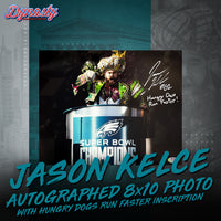 Jason Kelce Autographed Parade Speech Spotlight Photo | Pre-Sale Opportunity - Dynasty Sports & Framing 