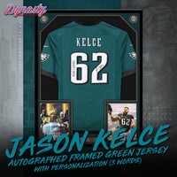 Jason Kelce Autographed Philadelphia Eagles Framed Nike Jersey | Pre-Sale Opportunity - Dynasty Sports & Framing 