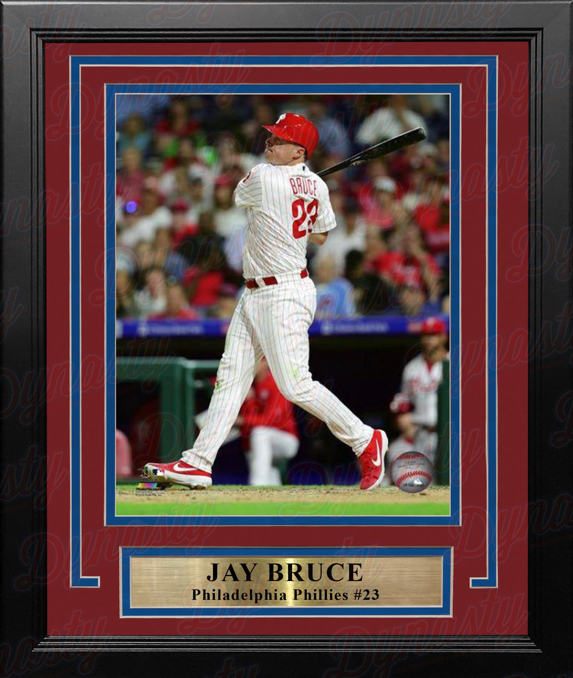 Jay Bruce Philadelphia Phillies MLB Baseball 8" x 10" Framed and Matted Photo - Dynasty Sports & Framing 