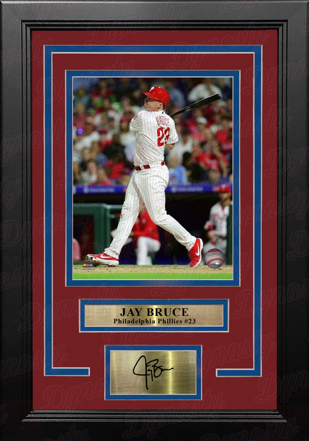 Jay Bruce Philadelphia Phillies MLB Baseball 8" x 10" Framed Photo with Engraved Autograph - Dynasty Sports & Framing