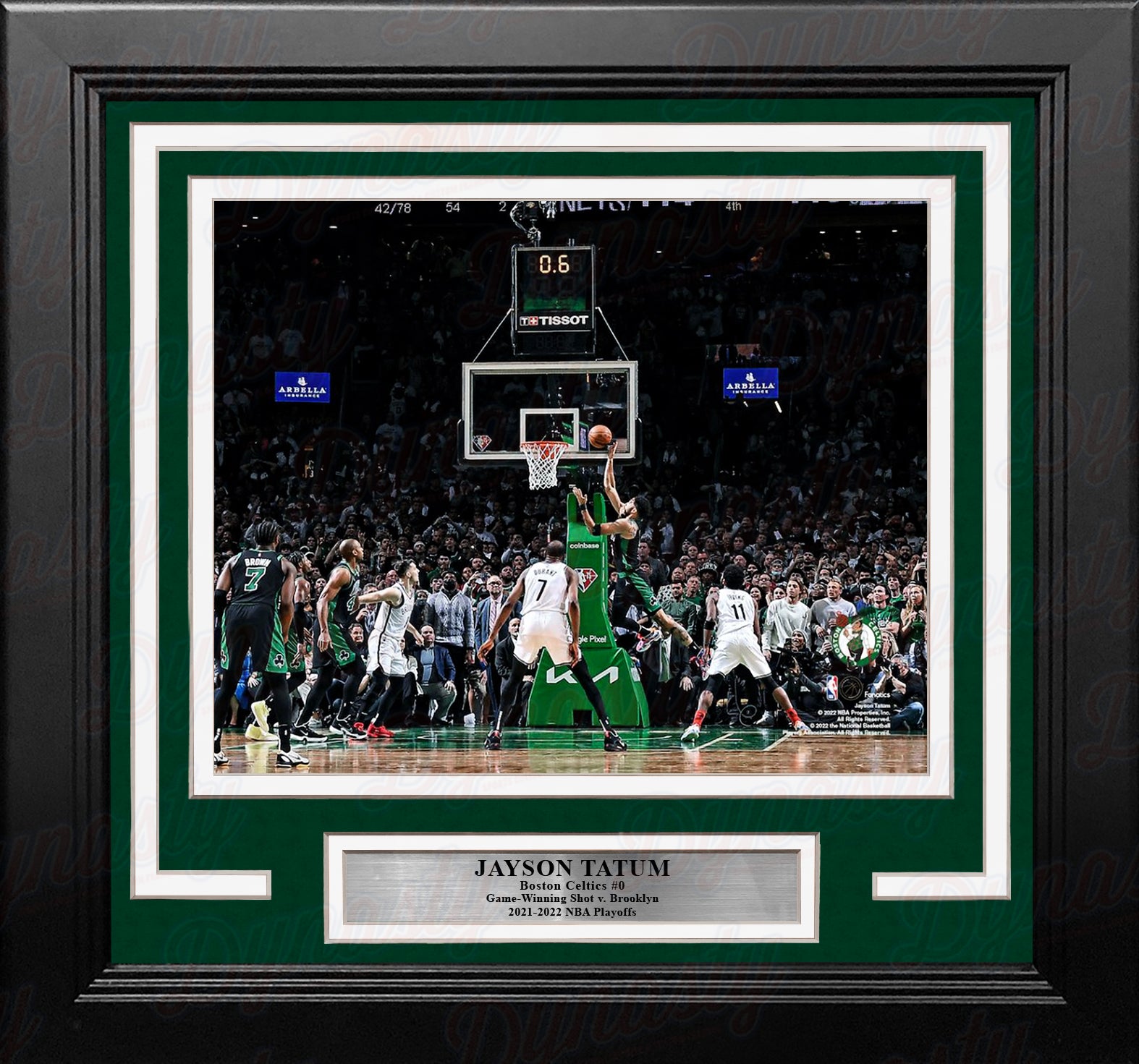 Jayson Tatum Game-Winner v. Nets Boston Celtics 8" x 10" Framed Basketball Photo - Dynasty Sports & Framing 